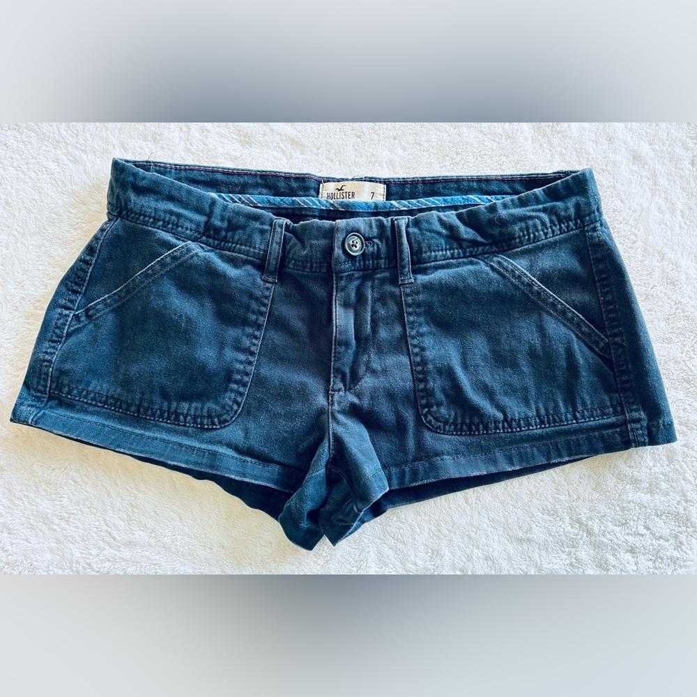 Hollister Women's Dark Blue Cotton Shorts